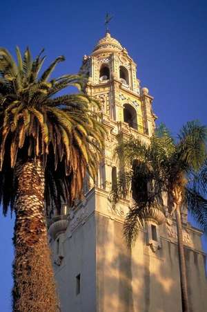 California Tower and a Palm Trees Balboa Park San Diego California USA Journal de Cs Creations