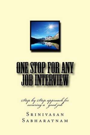 One Stop for Any Job Interview de MR Srinivasan Sabharatnam