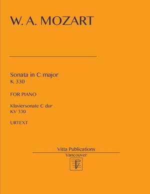 W. A. Mozart. Sonata in C Major Kv 330 de Mozart, Wolfgang Amadeus