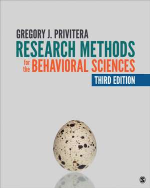 Research Methods for the Behavioral Sciences de Gregory J. Privitera