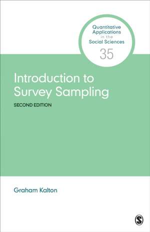 Introduction to Survey Sampling de Graham Kalton