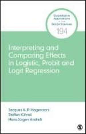 Interpreting and Comparing Effects in Logistic, Probit, and Logit Regression de Hans-Jurgen Andress