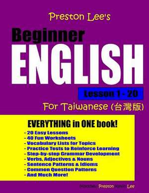 Preston Lee's Beginner English Lesson 1 - 20 for Taiwanese de Kevin Lee