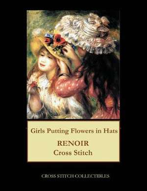 Girls Putting Flowers in Hats de Collectibles, Cross Stitch