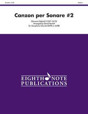 Canzon Per Sonare #2: Satb or Aatb, Score & Parts de Giovanni Gabrieli