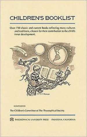 Children's Booklist de Children's Committee of the Theosophical Society