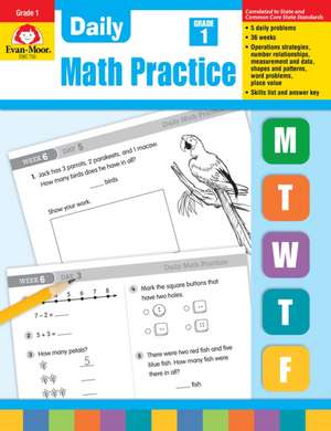 Daily Math Practice, Grade 1 Te de Evan-Moor Educational Publishers