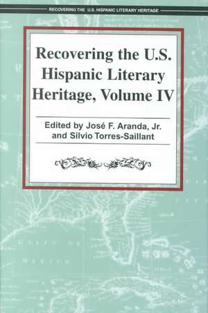 Recovering the U.S. Hispanic Literary Heritage de Jr. Aranda, Jose