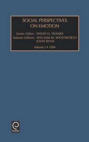 Social Perspectives on Emotion de David D. Franks