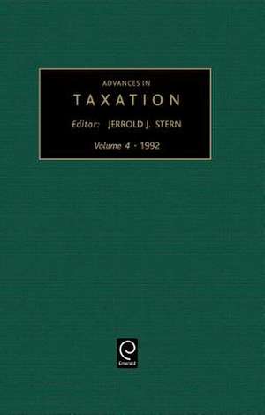 Advances in Taxation de Jerrold J. Stern