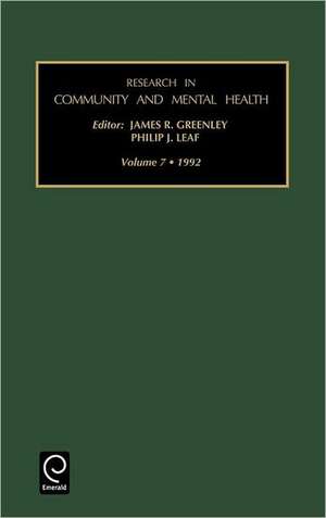 Research in Community and Mental Health de James R. Greenley