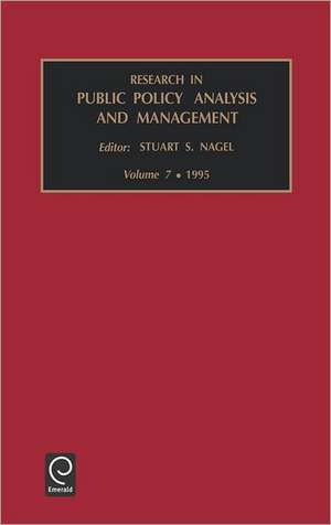 Research in Public Policy Analysis and Management de Stuart S. Nagel