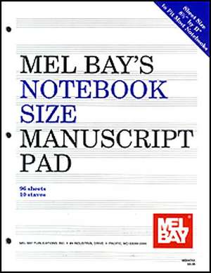 Notebook-Size Manuscript Pad 10-Stave de Mel Bay Publications Inc