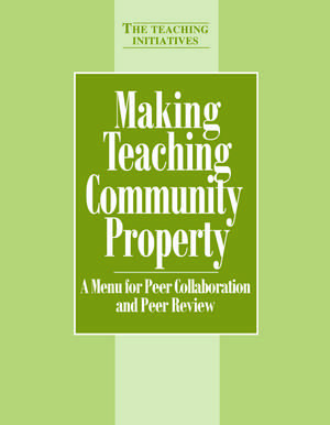 Making Teaching Community Property: A Menu for Peer Collaboration and Peer Review de Pat Hutchings