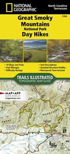 Great Smoky Mountains National Park Day Hikes Map de National Geographic Maps