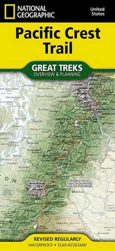 Pacific Crest Trail Planning & Overview Map de Nat Geo Maps