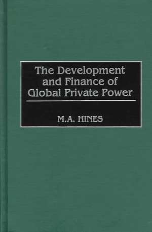 The Development and Finance of Global Private Power de M. A. Hines