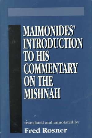 Maimonides Introduction to His de Moses Maimonides