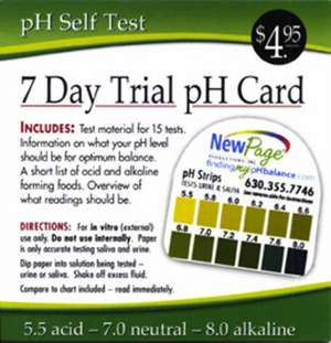 7 Day Trial pH Card de Deborah Page Johnson