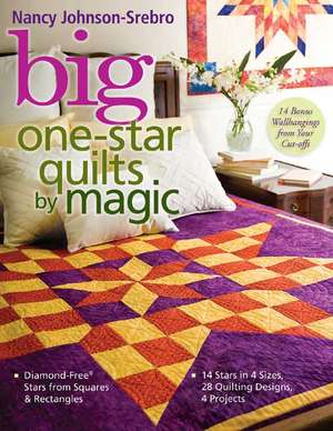 Big One-Star Quilts by Magic: Diamond-Free Stars from Squares & Rectangles - 14 Stars in 4 Sizes, 28 Quilting Designs, 4 Projects de Nancy Johnson-Srebro