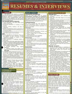 Resumes & Interviews Laminate Reference Chart de Toby Chabon-Berger