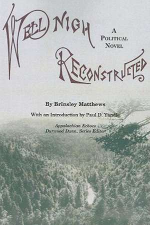 Well-Nigh Reconstructed: A Political Novel de Brinsley Matthews