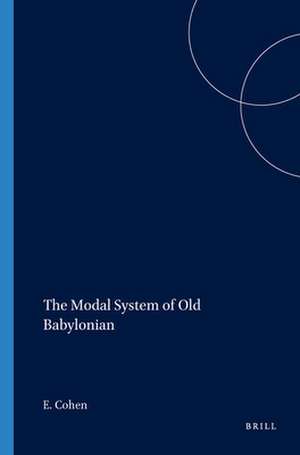 The Modal System of Old Babylonian de Eran Cohen