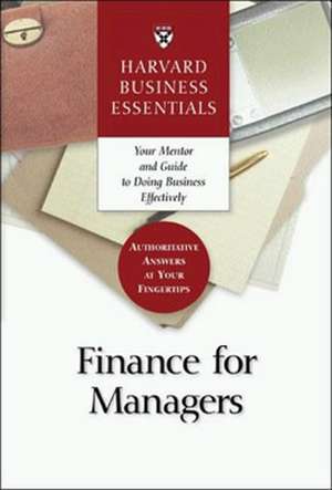 Finance for Managers de Harvard Business Review