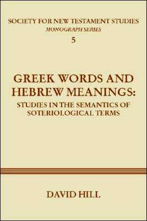 Greek Words and Hebrew Meanings de David Hill