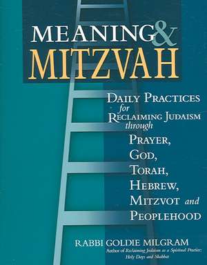 Meaning & Mitzvah: Daily Practices for Reclaiming Judaism Through Prayer, God, Torah, Hebrew, Mitzvot and Peoplehood de Goldie Milgram