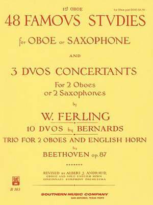 48 Famous Studies, (1st and 3rd Part): Oboe de Franz Wilhelm Ferling