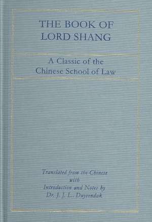 The Book of Lord Shang de Yang Shang