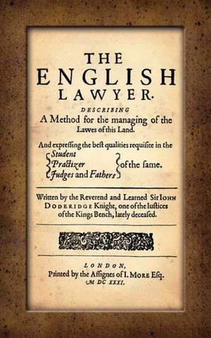 The English Lawyer de John Doderidge