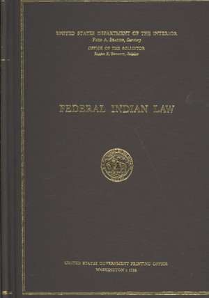 Federal Indian Law (1958) de US Department of the Interior