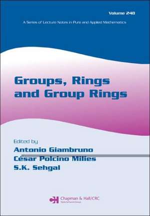 Groups, Rings and Group Rings de Antonio Giambruno