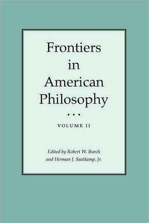 Frontiers in American Philosophy de John J. McDermott