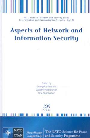 Aspects of Network and Information Security de Evangelos Kranakis