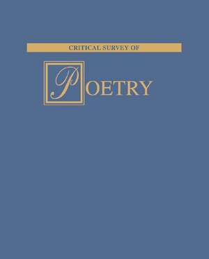 Critical Survey of Poetry de Philip K Jason