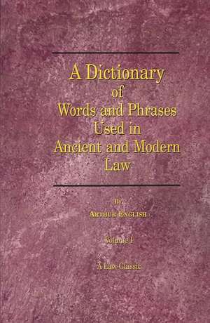 Dictionary of Words Vol.1 de Arthur English