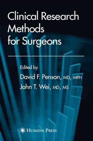 Clinical Research Methods for Surgeons de David F. Penson