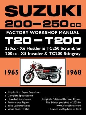 Suzuki T20 & T200 1965-1969 Factory Workshop Manual de Floyd Clymer