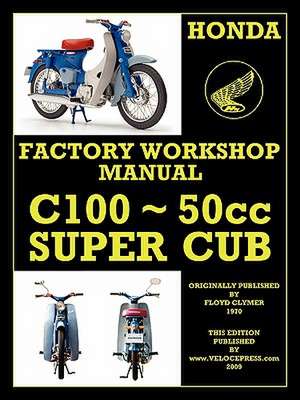 Honda Motorcycles Workshop Manual N00 Super Cub de Floyd Clymer