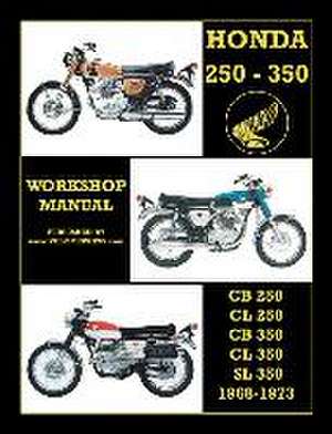 Honda Cb250, Cl250, Cb350, Cl350 & SL 350 1968 to 1973 Workshop Manual de Floyd Clymer