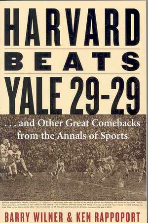 Harvard Beats Yale 29-29 de Barry Wilner