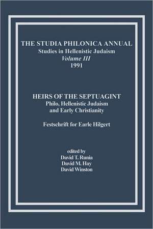 The Studia Philonica Annual, III, 1991 de David M. Hay