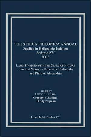 The Studia Philonica Annual XV, 2003 de Hindy Najman