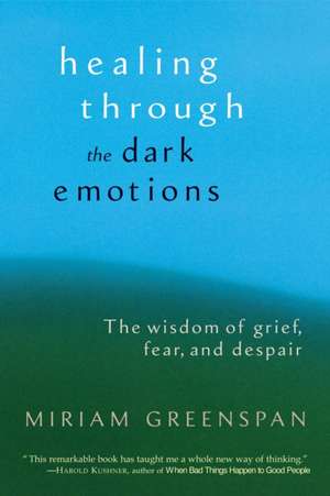 Healing Through the Dark Emotions: The Wisdom of Grief, Fear, and Despair de Miriam Greenspan