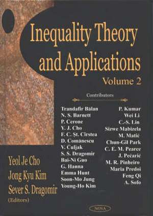 Inequality Theory & Applications: Volume 2 de Yeol Je Cho