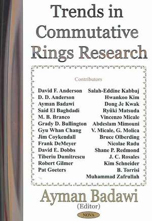 Trends in Commutative Rings Research de Ayman Badawi