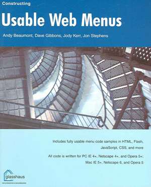 Constructing Usable Web Menus de Andy Beaumont